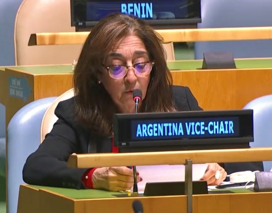 UN4Ageing's tweet photo. Argentina Amb H.E. María del Carmen Squeff delivered a statement #GA75-Third Committee following adoption of draft resolution on #ageing "We are at a turning point, which demands an immediate response to ensure that #rights of #olderpersons are on equal footing with other rights" https://t.co/kE1WrMU8rA
