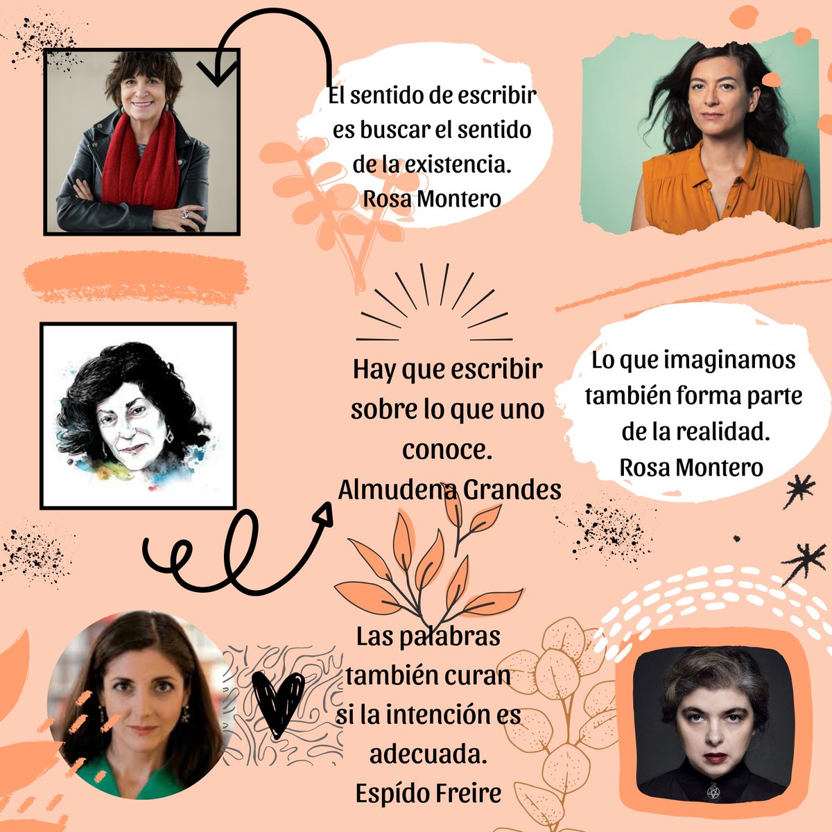 Algunas a quienes debemos leer: Rosa Montero, Almudena grandes, Espido Freire, Mariana Henríquez, urgentemente.