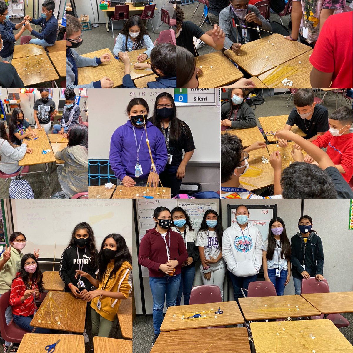 MrGsHistoryPage's tweet photo. Spaghetti Tower Team Challenge! Communication is the key foundation @HumbleISD_HMS @HumbleISD_AVID #HMSFamily #AVIDFunFriday https://t.co/sFdTgdo82B