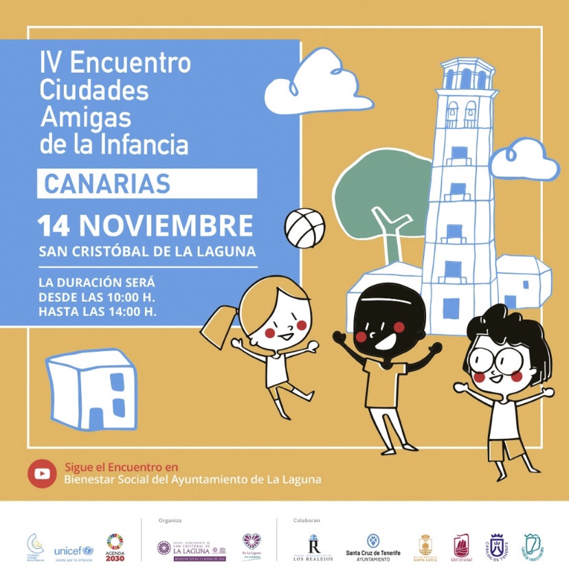 Mañana 14 de noviembre🗓una representación de niños y niñas🧒🏻👧🏼 de los servicios de día de Santa Cruz participará en el 📌IV Encuentro de Ciudades Amigas de la Infancia de Canarias

🟢Consulta el programa de actividades y síguelo en directo aquí👇🏻🌐
youtube.com/channel/UCifDL…