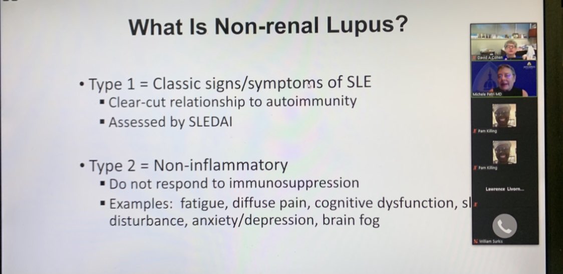 Clinical Pearl of the Day for the Twitter Gang from Lankenau Grand Rounds with #MichellePetri MD from Hopkins: Non Renal Lupus <a href="/WShergy/">William Shergy</a> @tomoliveronc @PhillipJGaryMD <a href="/IceTeaMD/">Isaac Tea</a> <a href="/LiannAbuSalman/">Liann Abu Salman</a> <a href="/drdaoacrc/">Kathryn Dao</a> @kritip9291 <a href="/AmyLaurenCohen1/">Amy L Cohen DO</a> <a href="/MelissaRubin17/">Melissa Rubin</a> <a href="/KNamjouyan/">Kamran Namjouyan</a> <a href="/EricStarFox/">Eric Fox</a>