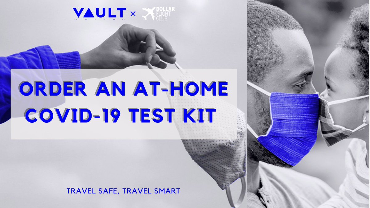 DollarFlights's tweet photo. We want to travel, but more importantly, we want to #travelsafe. That is why we partnered with @VaultHealth_. They offer at-home COVID-19 test kits, so you can get tested from the safety of your home. Wanna travel? Order your at-home kit here: https://t.co/8MLvZsLjlw #vaulthealth https://t.co/8tA51TVGM4