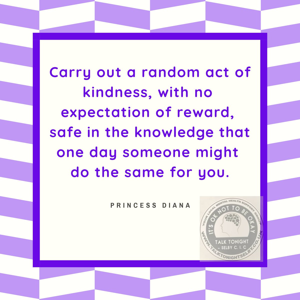 TalkTonightSelb's tweet photo. What random act of kindness have you carried out today? #TTS10weeksofhappiness #kindness #TTSKindnessday #kindnessday2020 #talktonightselby #itsoknottobeokay https://t.co/WEq3ZgPCth
