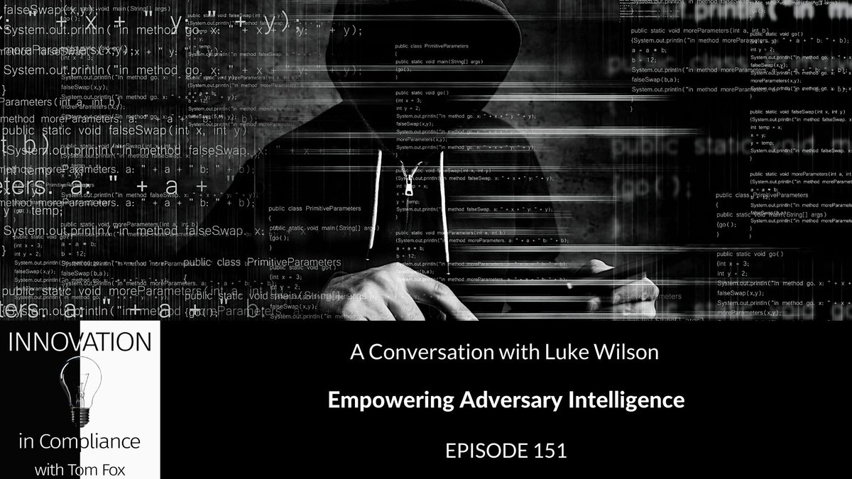 Last month, Luke Wilson, our VP of Intelligence, joined <a href="/tfoxlaw/">Thomas Fox</a> on the Innovation In Compliance podcast to discuss trending #cybersecurity issues. Listen to the interview here: bit.ly/2Tfq24g