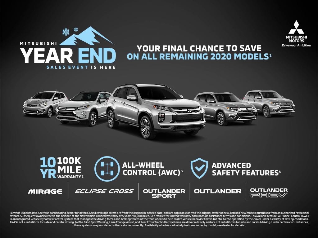 CCMitsubishi's tweet photo. 2020 Year End Sales Event ! Your Final Chance to save on all remaining 2020 Models! Drive today! https://t.co/dxaTFz4ftF #supportlocalcc #supportlocal #weareopencoastalbend #corpuschristi #vivacc #portlandtx #portaransastx #kingsville #rockport #calallen #porta #robstown https://t.co/5oIX7qKjhF