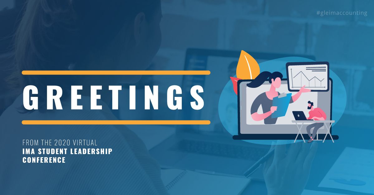 GleimAccounting's tweet photo. We're excited to attend this year's virtual IMA Student Leadership Conference! Visit us at our virtual booth for fun games, polls, and digital downloads. Stay tuned during the conference for our CMA exam session sponsored by Gleim! #VirtualSLC20 #GleimAccounting https://t.co/Ky2fp0gezW