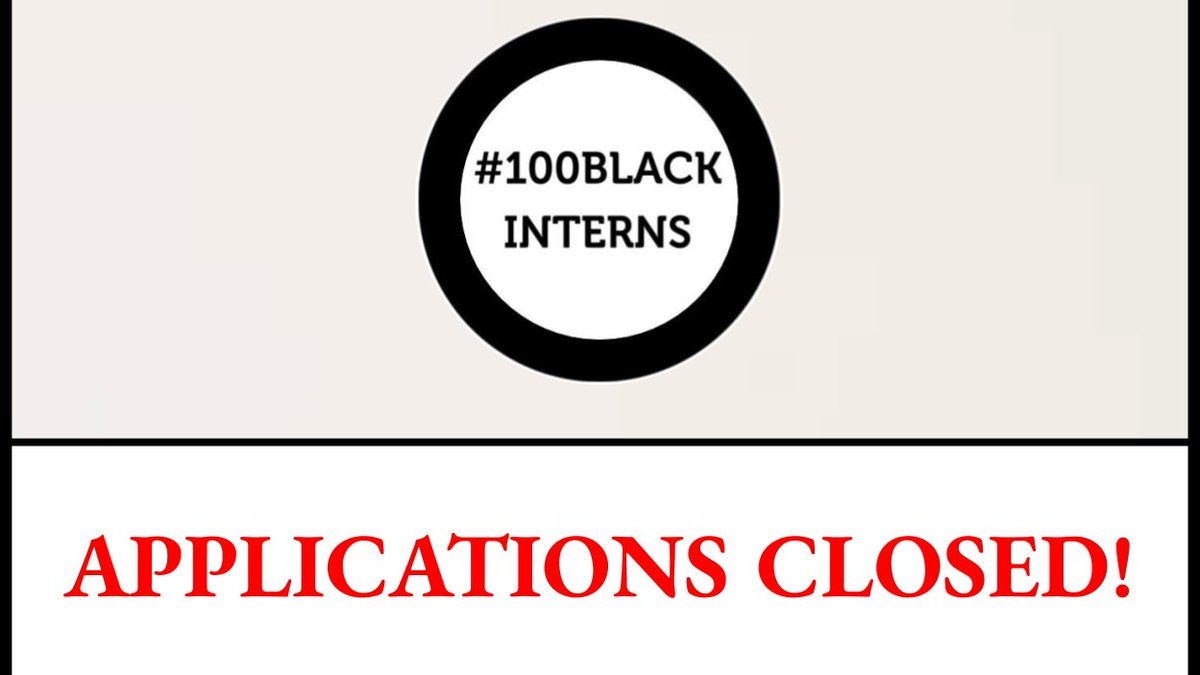 Applications are now closed. 

Candidates can expect to hear from us over the coming weeks. 

#100BlackInterns #Internships #Diversity