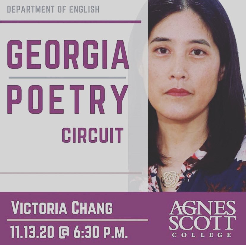 VChangPoet's tweet image. Last reading of the Georgia Circuit! Today 3:30pm PT, 6:30pm ET. 

agnesscott.zoom.us/meeting/regist…
