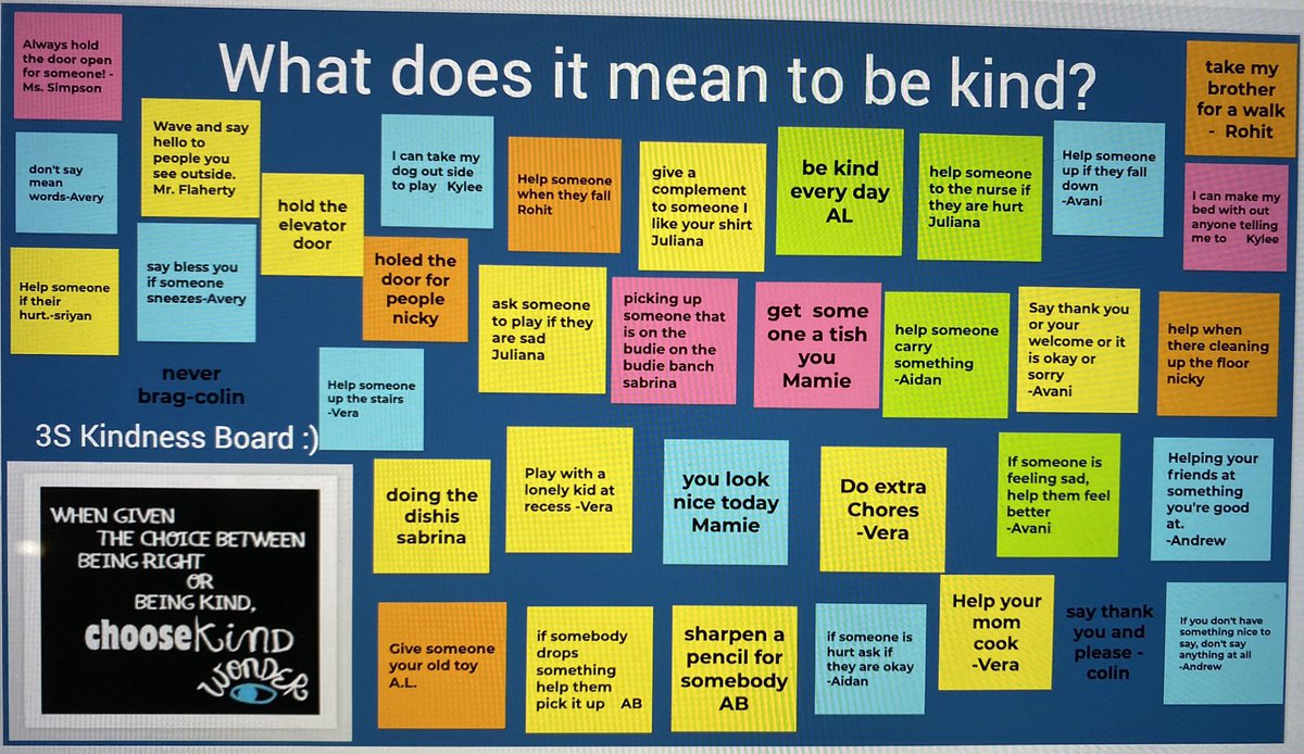 MissSimpson27's tweet photo. Happy World Kindness Day☺️ 3S is always working on being kind even remotely! Check out their kindness jamboard! They continue to amaze me everyday ❤️🖤 #remotelearning #remoteacademy @AmbroseSchool https://t.co/wQgaANL0pL