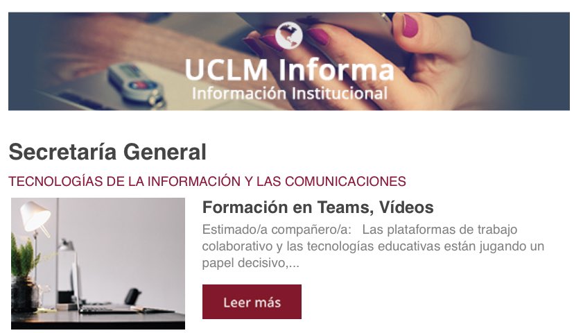 Hemos publicado en canal de #InnovaciónDocente de <a href="/uclm_es/">Universidad de Castilla-La Mancha</a> una colección de vídeos formativos de nuestro sistema de videoconferencia y tele-trabajo colaborativo 👨🏻‍💻👩🏽‍💻con el que apoyar la actividad académica y la gestión.
🤝 Gracias autores/as, tutores/as
👉 web.microsoftstream.com/channel/30cf1f…