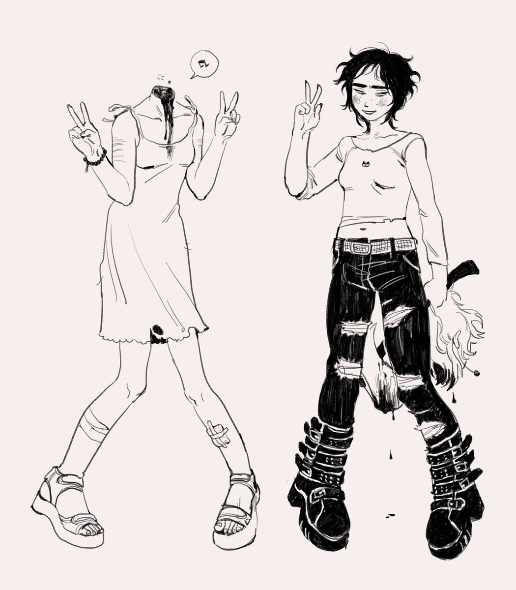 Look at my lesbian ocs who routinely hunt each other for sport 