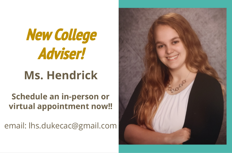 LHSCollegeAdv's tweet photo. Hello! My name is Ms. Hendrick, the new College Adviser for Lakewood this year! I'm here to help with any part of the college process, whether you haven't started or have already been accepted! You can make an in person appt. on Wed/Thurs or a virtual one Mon-Fri, by email. https://t.co/Alg9gpmJIH