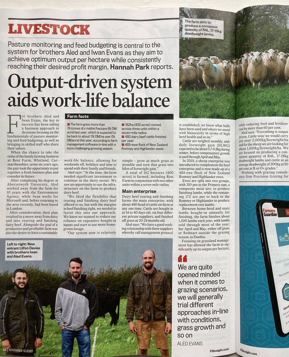 aledpictonevans's tweet photo. Thank you @FGHannahPark for a great article featuring our business in the @FarmersGuardian. Looking forward to developing the business over the next few years with @LlifonD @_IwanEvans #dairybeef @GrasscheckGB @HybuCigCymru https://t.co/rHIYueUzy6