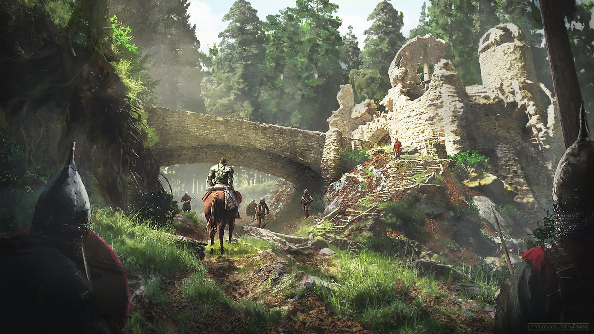 ConceptDojo's tweet photo. Ambushing a traveller in the forest #fantasy #outpost #ruin #forest #ambush #bandits #designer #conceptart #contemoraryart #francisgoeltner #conceptdojo #drawing #digitalpainting #illustration #photoshop https://t.co/Bf3Wz46Lmj