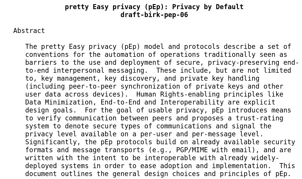 vecirex's tweet photo. On importing keys already existing for certain email identities and the general approach of p≡p, check out a further reply &amp; other resources:

👩‍💻 https://t.co/DSdOMc0d1v
👩‍💻 https://t.co/OGPOWccunK
👩‍💻 https://t.co/lHWdEosxVh

#PrivacyByDefault #MassEncryption #GDPR #E2EE https://t.co/Ui0JFCCzDv