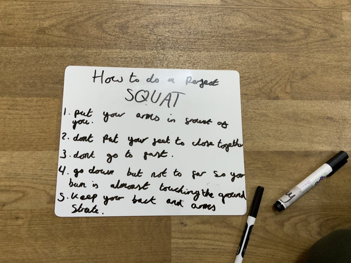 missjljames's tweet photo. We used the language of computation in our PE lesson to decompose how to perform the perfect squat and create an algorithm for other people to follow. We explored how to debug the algorithm to become more specific and successful with the outcome #dcf #computation #keyvocabulary https://t.co/JcWAs16VHj