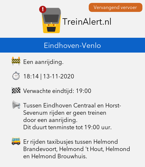 Melding aanrijding Brandevoort Helmond