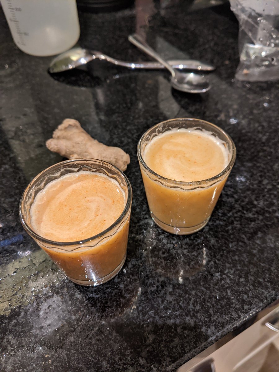 c_askey_'s tweet photo. Made lemon juice, ginger and cayenne pepper shots and let me tell you it was simultaneously the best and worst shot I've ever had. Oh boy do I feel alive https://t.co/17OVmt2ouQ