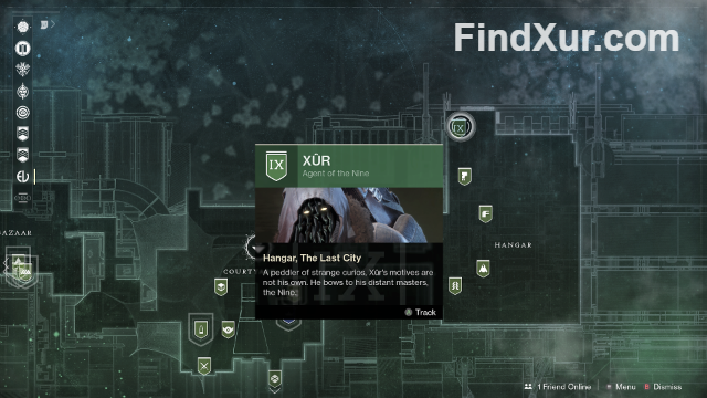 FTWin's tweet photo. #Xur has arrived in Destiny 2 and is located at the Tower, in the back of the Hangar. Click here see to his inventory &amp; more, https://t.co/OTDIQSNR4Z  #Destiny2 #BeyondLight https://t.co/J4eg5Nlh5V
