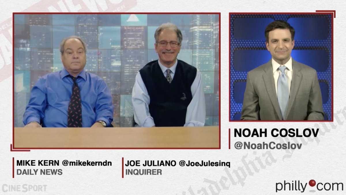 This crew is an all-timer.  @JoeJulesinq &  @mikekerndn Plus, the studio that we put together with Philly dot com...ahead of the times.