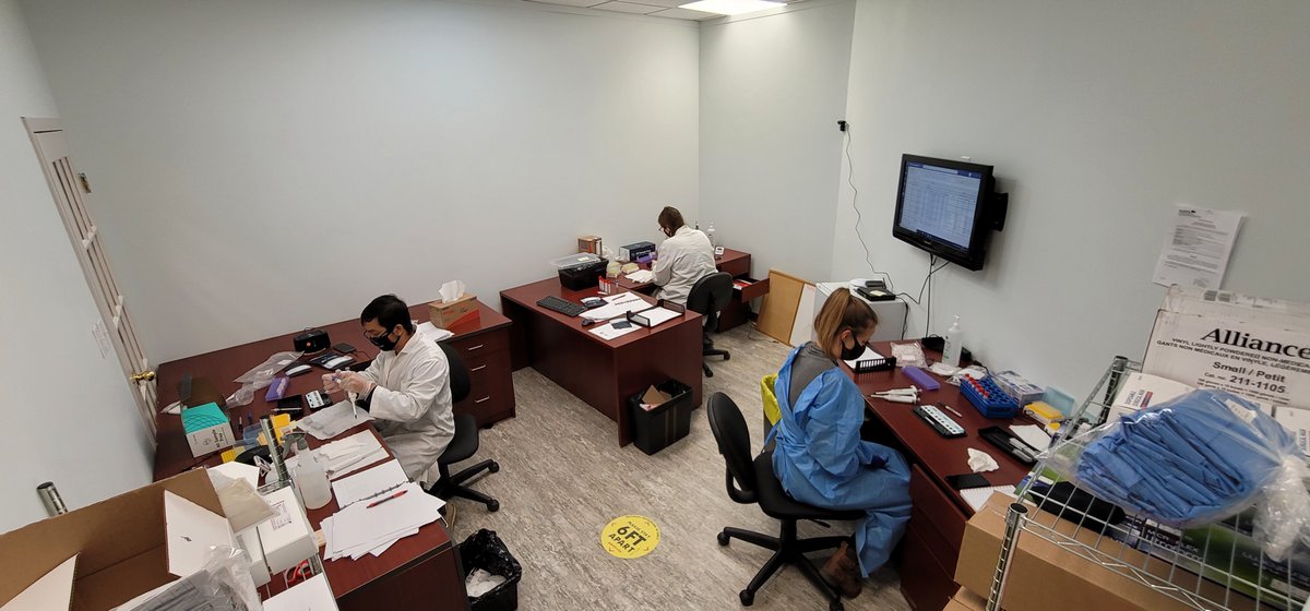 PenncoConst's tweet photo. Penn-co has recently set-up our own COVID-19 rapid testing facility. All employees and subcontractor employees must get tested before flying to projects in these remote northern communities to ensure safety for the communities and for workers.#BuildingConfidenceThroughPerformance https://t.co/gzc5gNe5hk