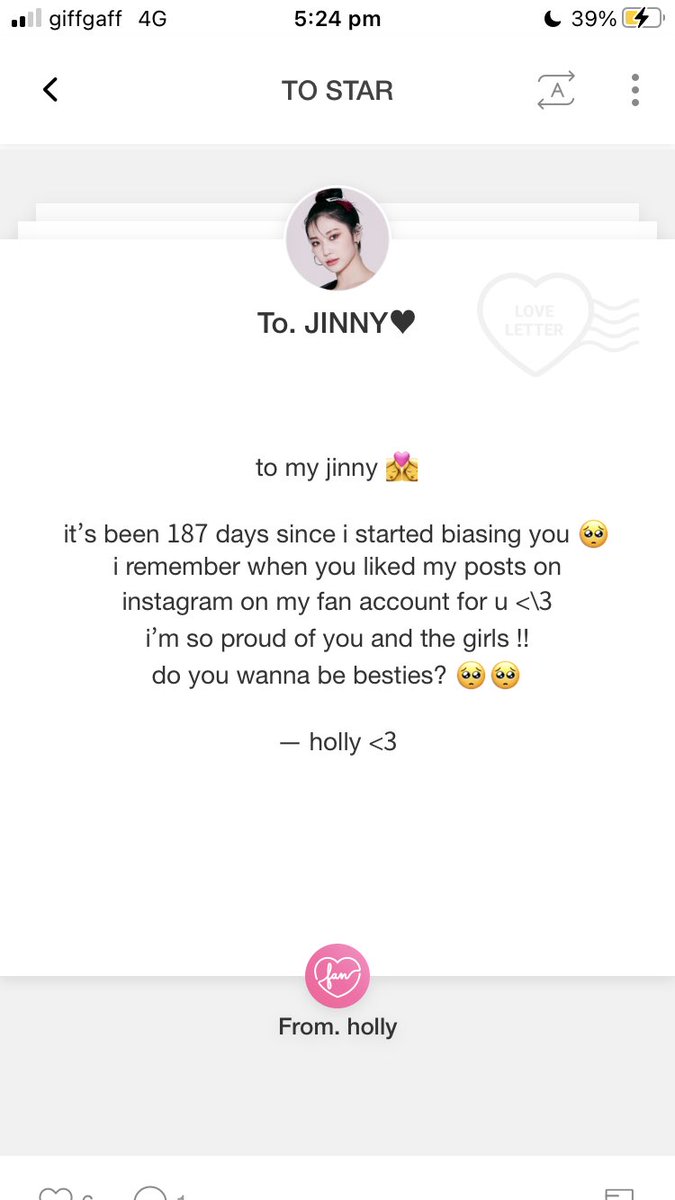 jinnyupdate's tweet photo. jinny replied to me on fanadds literally CRYING MY EYES OUT https://t.co/yl4mjVIYTq