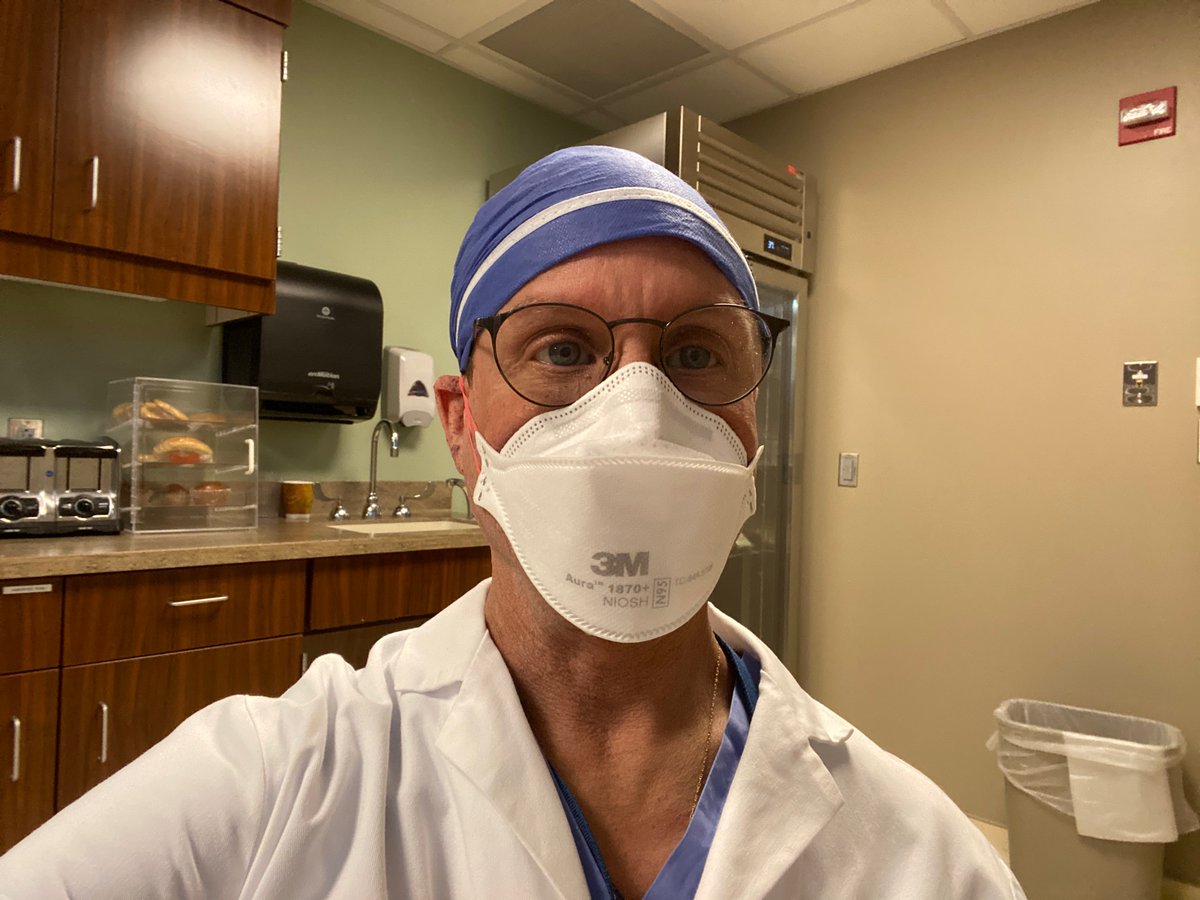 I am smiling under here! #Maskup for safety in the OR!