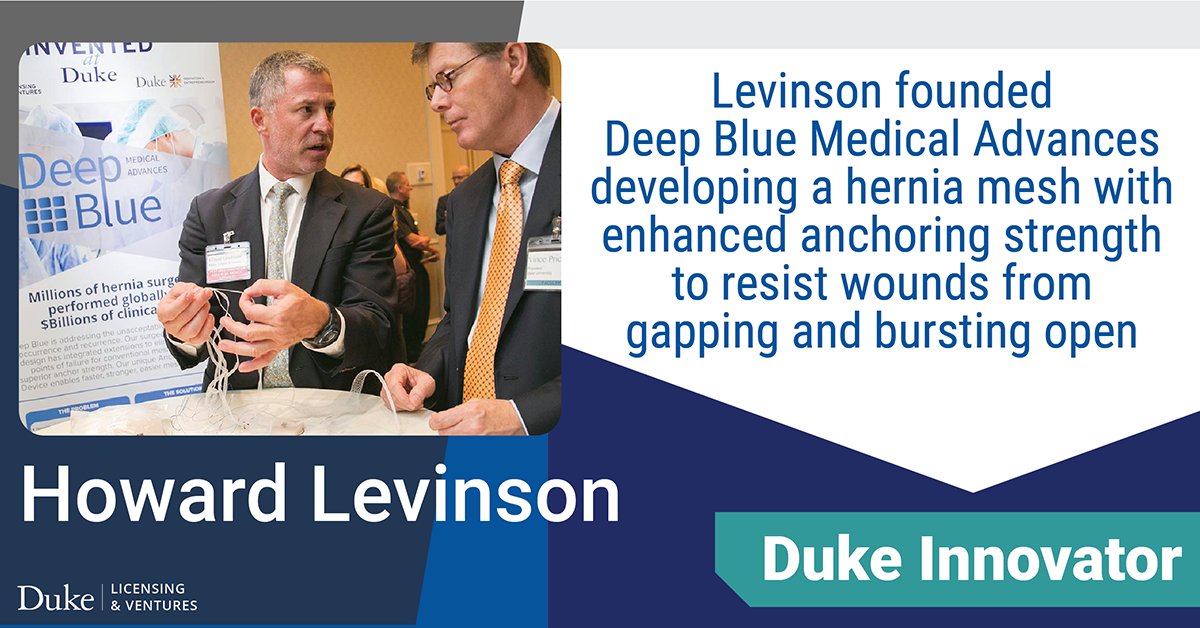 DukeOTC's tweet photo. Millions of #hernia surgeries are done globally with $billons in clinical cost. @DukeSurgery plastic surgeon Howard Levinson is addressing the unacceptably high rate of hernia occurrence and recurrence.
#DukeInnovationMonth
#DukeInventor
Learn more ➡️https://t.co/F9M6U4YZkC https://t.co/DLdQlbpIYG