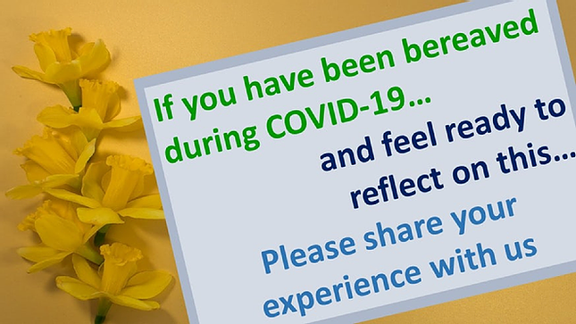 *Research request*
<a href="/cardiffuni/">Cardiff University</a> &amp; <a href="/BristolUni/">University of Bristol</a> are researching people's experiences of #grief &amp; grief support during the #Coronavirus pandemic. If you have been #bereaved during this time and feel ready to reflect on this, there is a survey you can complete: buff.ly/2IJgqwQ