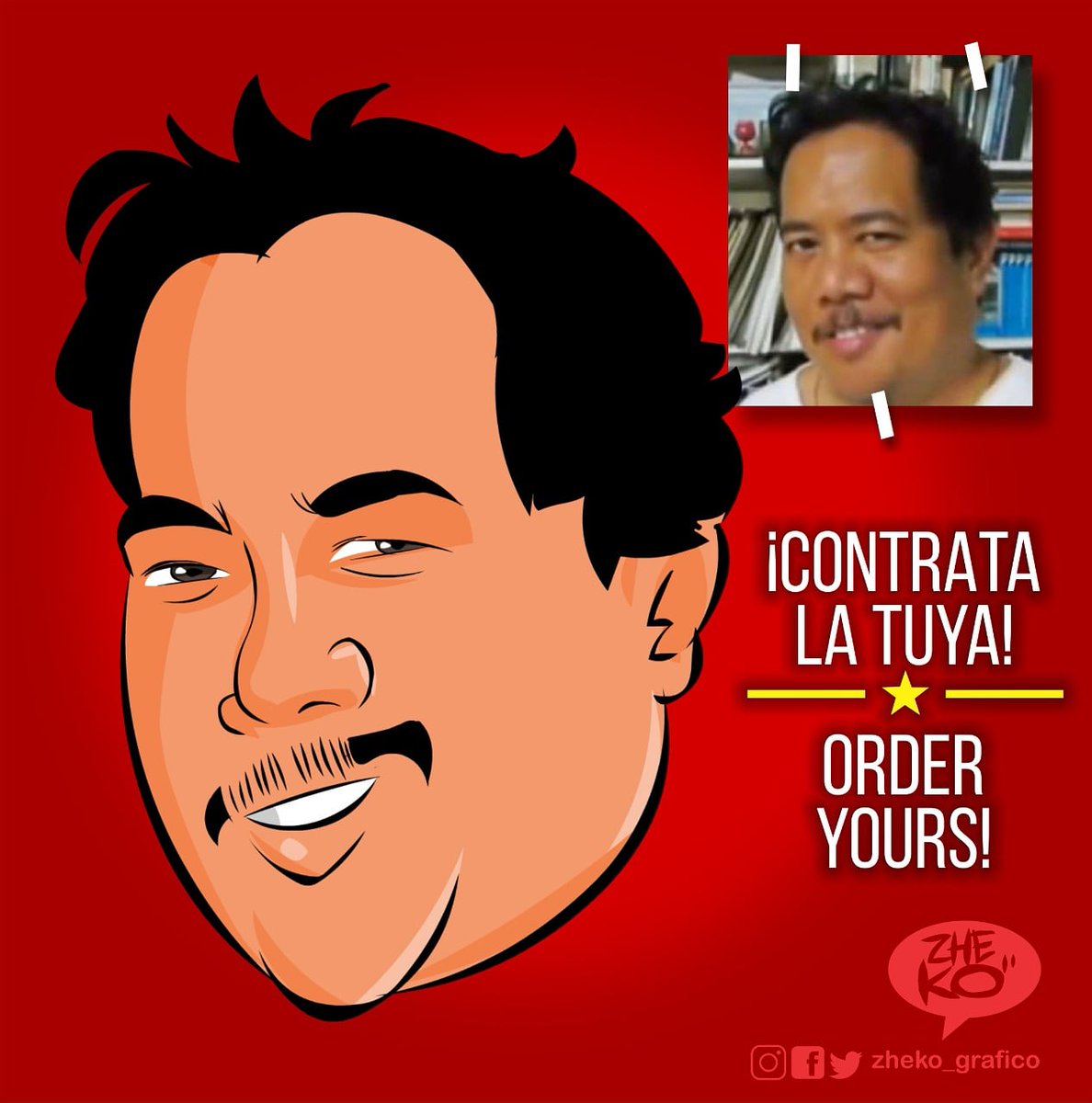 zheko_grafico's tweet photo. Se original y regalalo HECHO CARICATURA!
Tired of always showing your same profile photos? Be original and give it away ORDER YOURS! ,
#ElCartonDelDia #Zheko #Cartoon #Avatar #Avatoons #Youtuber #Youtubers #Memes #Meme #FamousMemes https://t.co/OVppVUQNOz