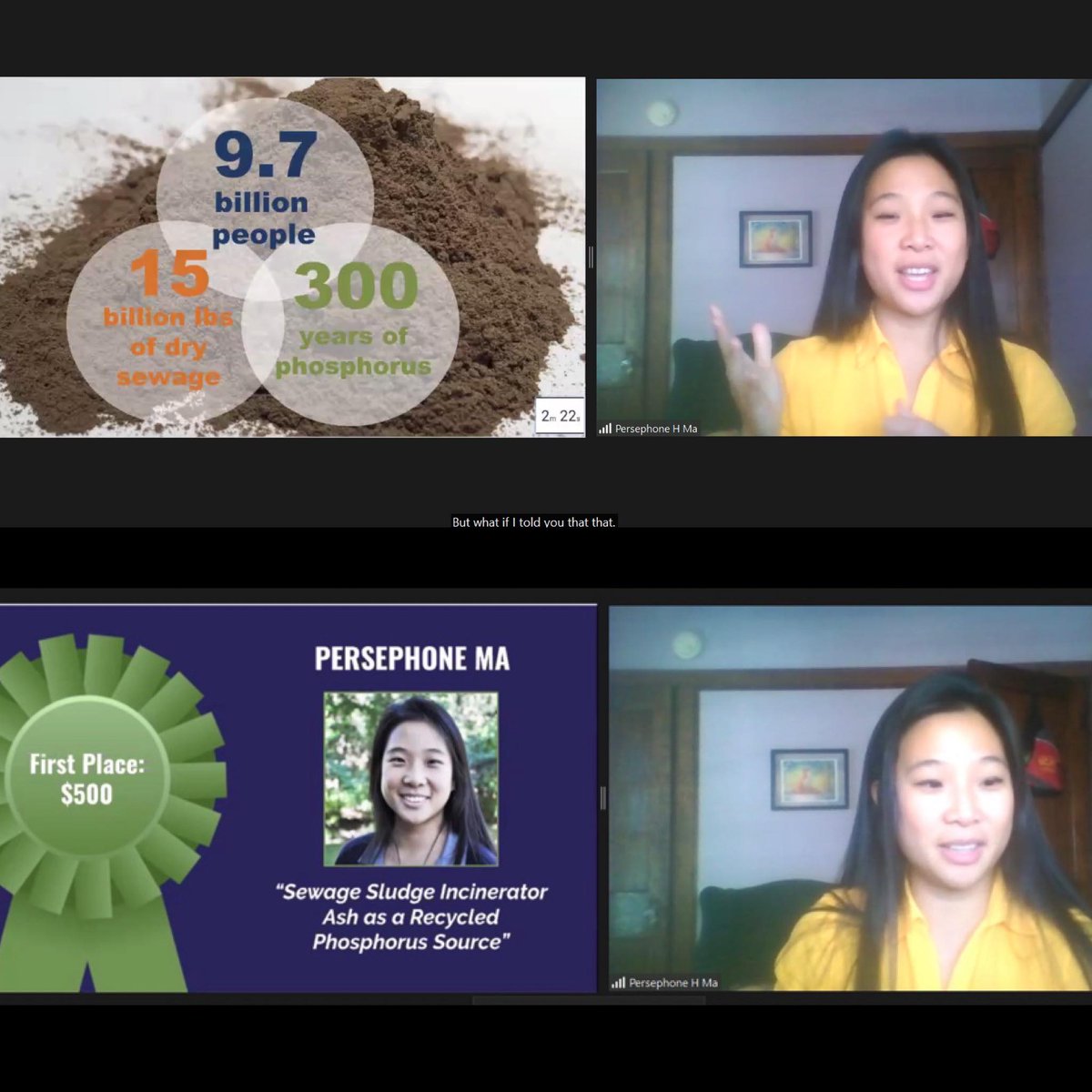 UMN_GradSchool's tweet photo. A huge congratulations to Persephone Ma on winning 1st place in the U-Wide 3-Minute Thesis Competition!!! 🗣️🏆🥇🎉 #3MT #UMNProud https://t.co/66RyeS9hMC