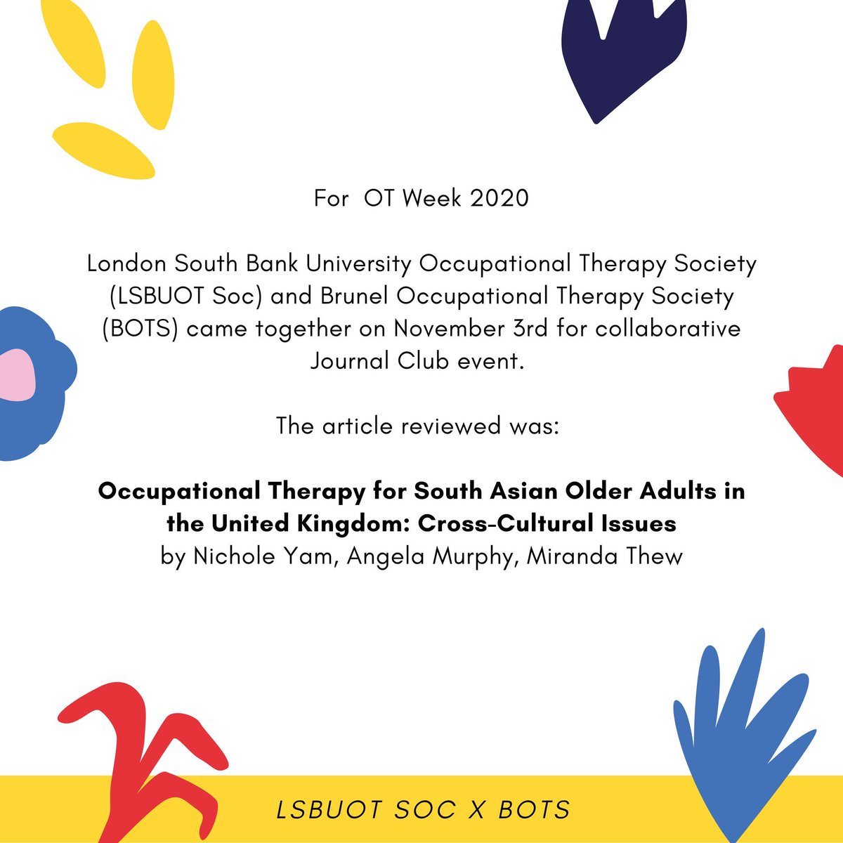LSBU OT Society tweet media
