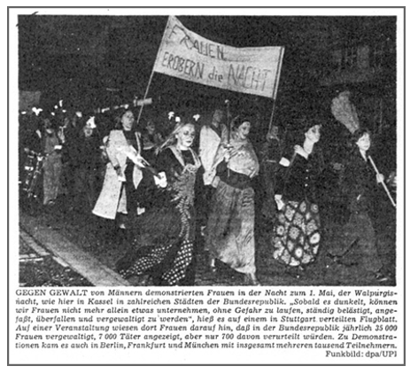 Here's a pic of the coverage of those in the feminist magazine Courage, which was read by feminists in the international news dept. at Spare Rib magazine!