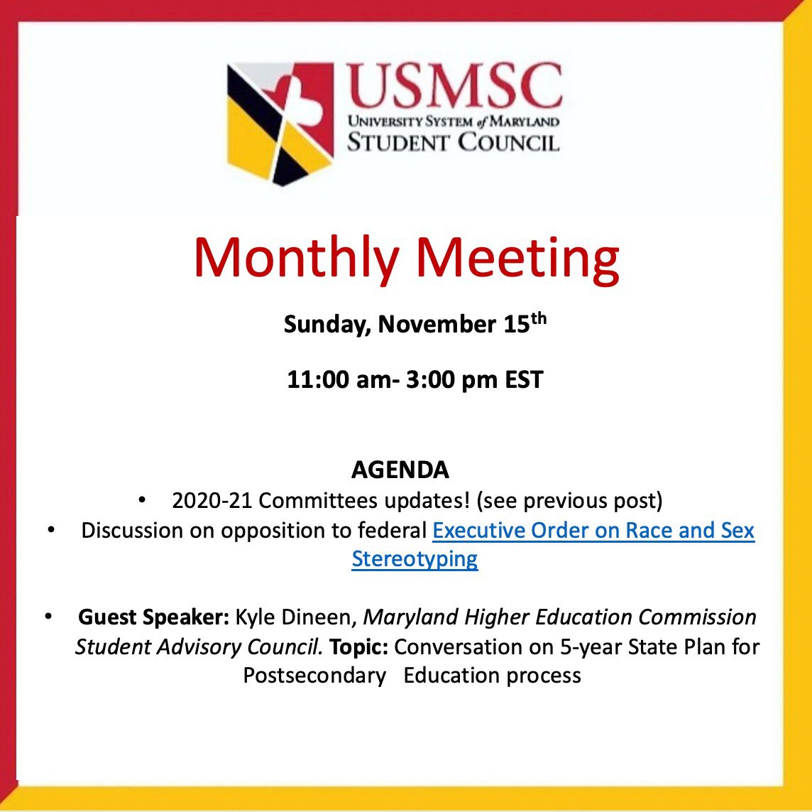 University System of Maryland Student Council tweet media