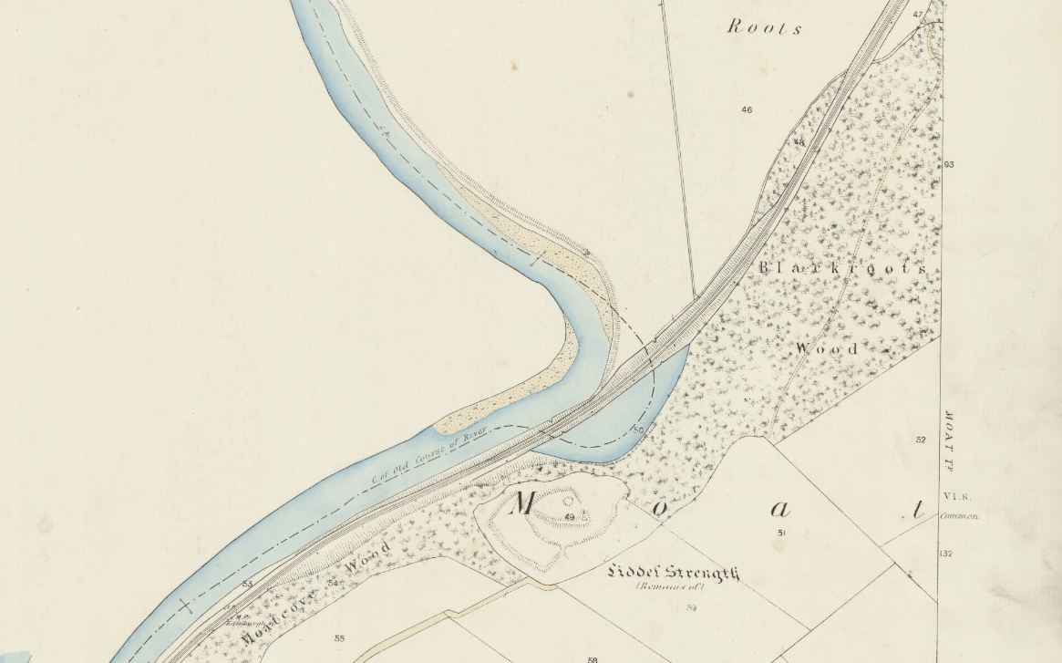 The border at this point runs down the middle of the river - but when they built the railway in 1862, to keep a straight line would have meant a bridge being built over a curve in the river.A pain.So they shoved the river to one side!3/5