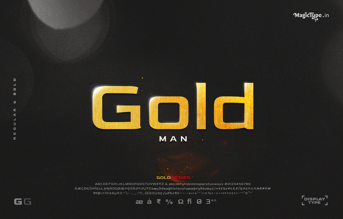 googlefonts's tweet image. New Font! The Goldman family is a display family designed by @MagicTypeIndia. The Regular is intended for large headlines, and the Bold is for heavyweight title designs of Bollywood movies. fonts.google.com/specimen/Goldm…