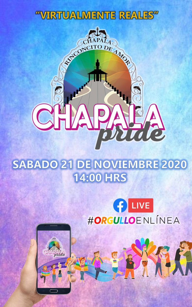 ChapalaPride's tweet photo. Nuestro cartel y lema oficial #ChapalaPride Virtual 2020: "Virtualmente reales" #OrgulloEnLínea #21deNoviembre
Créditos: Adrián Arce Flores #StyleDance https://t.co/YaDQZyhUBh