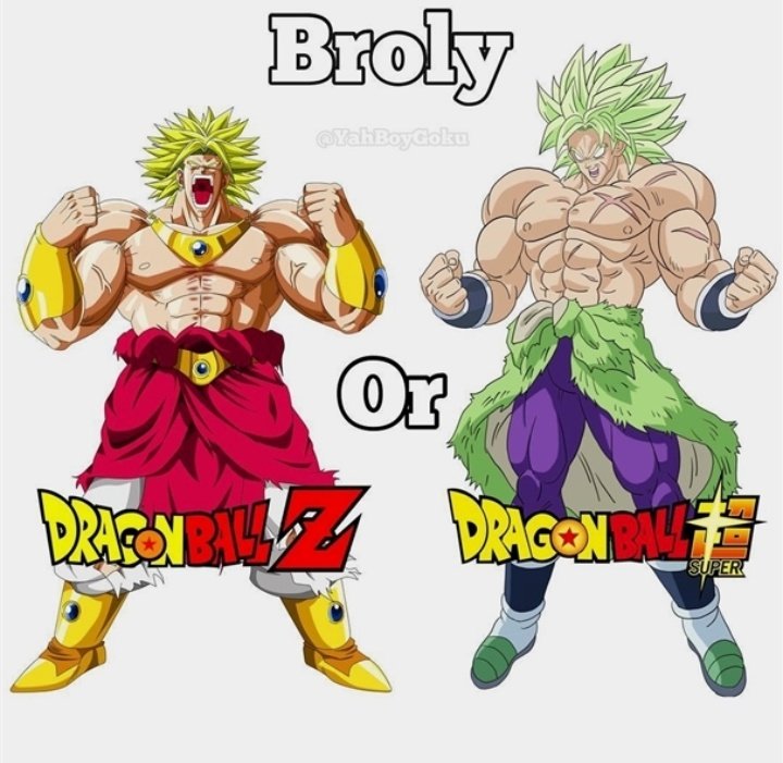 ¿Qué Broly te gustó más? 

RT (🔄): Broly Dragon Ball Z. 
MG (💙): Broly Dragon Ball Super.