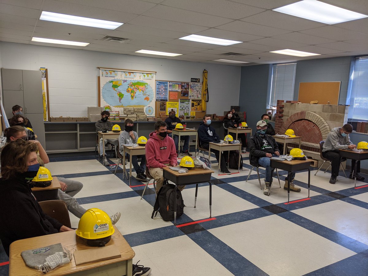 It begins! The Gr 12 Construction Academy Masonry students beginning their Level 1 apprenticeship training! Setting them up with PPE, Work Boots and Construction Academy SWAG <a href="/SkilledTradesON/">Skilled Trades Ontario</a> <a href="/WECDSB/">WECDSB</a> <a href="/FJBMasonry/">FJ Brennan HS - Masonry 🇨🇦🍁</a> <a href="/wca_windsor/">WCA</a> <a href="/GordieHoweBrg/">Gordie Howe International Bridge</a> <a href="/MrSafetyShoes/">MisterSafetyShoes</a> <a href="/Irek_K/">Irek Kusmierczyk</a> <a href="/OMTC_Tweets/">OMTC</a>