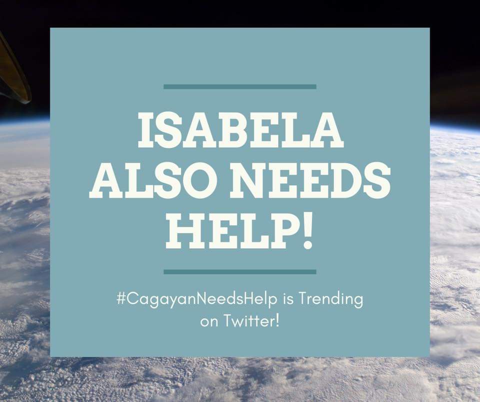 bosskimmmm's tweet photo. TRENDING NOW ON TWITTER
#CagayanNeedsHelp
Isabela also needs help, please also make this hashtag trend #IsabelaNeedsHelp
For donations, send via Gcash or PayMaya
Benedict Paredes, 09350523215
Any amount is greatly appreciated!
#thebenexperience
#IsabelaBloggersSociety
#RescuePH https://t.co/aPCQsSDJEQ