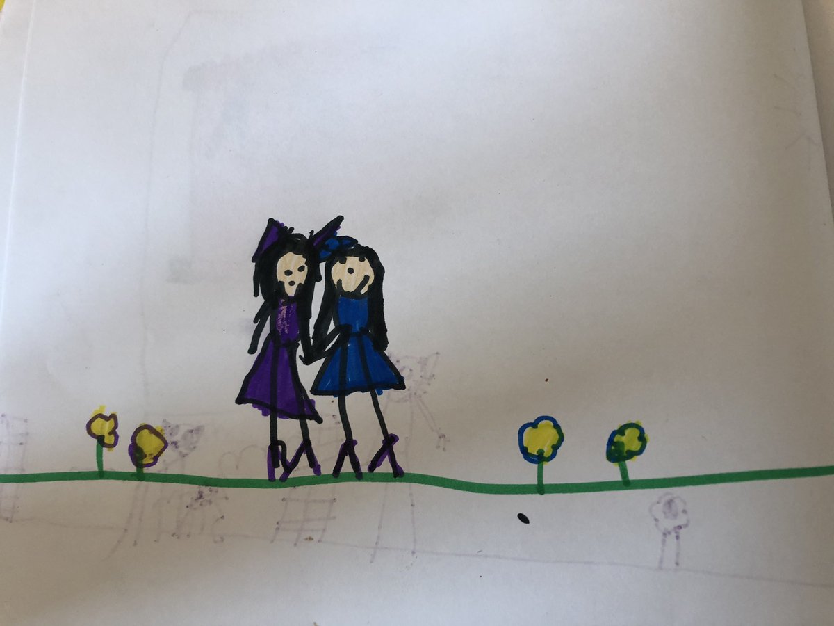 nc_schoolpsych's tweet photo. It National School Psych Week and no one has said anything about it. But that’s ok. One of my counseling students drew me this photo and said “this is you and I hugging without masks” this is why I do what I do #nspw #nasp #ncspa https://t.co/Ahskk9gTk7