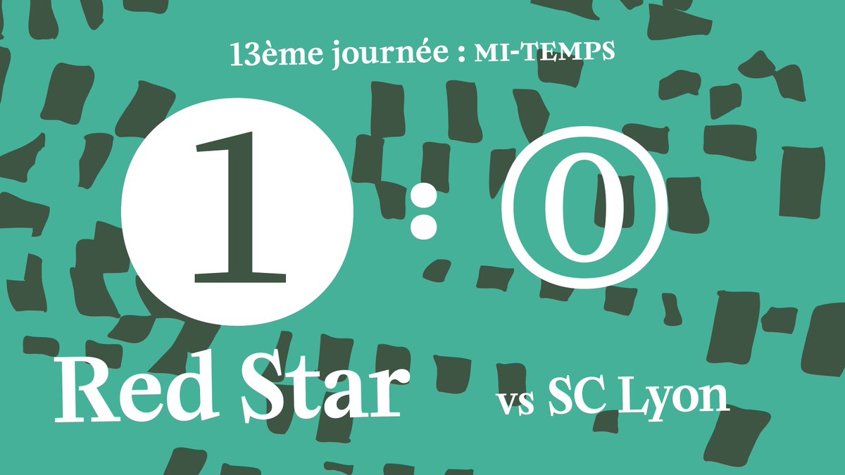 RedStarFC's tweet photo. ⏱ Mi-temps ! Solide en défense et tout en contrôle, le @RedStarFC mène 1-0 à Bauer face au @SC_Lyon grâce à un pénalty de Bizet ! #REDSCLyon ➡️ https://t.co/WF6BAtVWpz https://t.co/TGZ0Wywt8n
