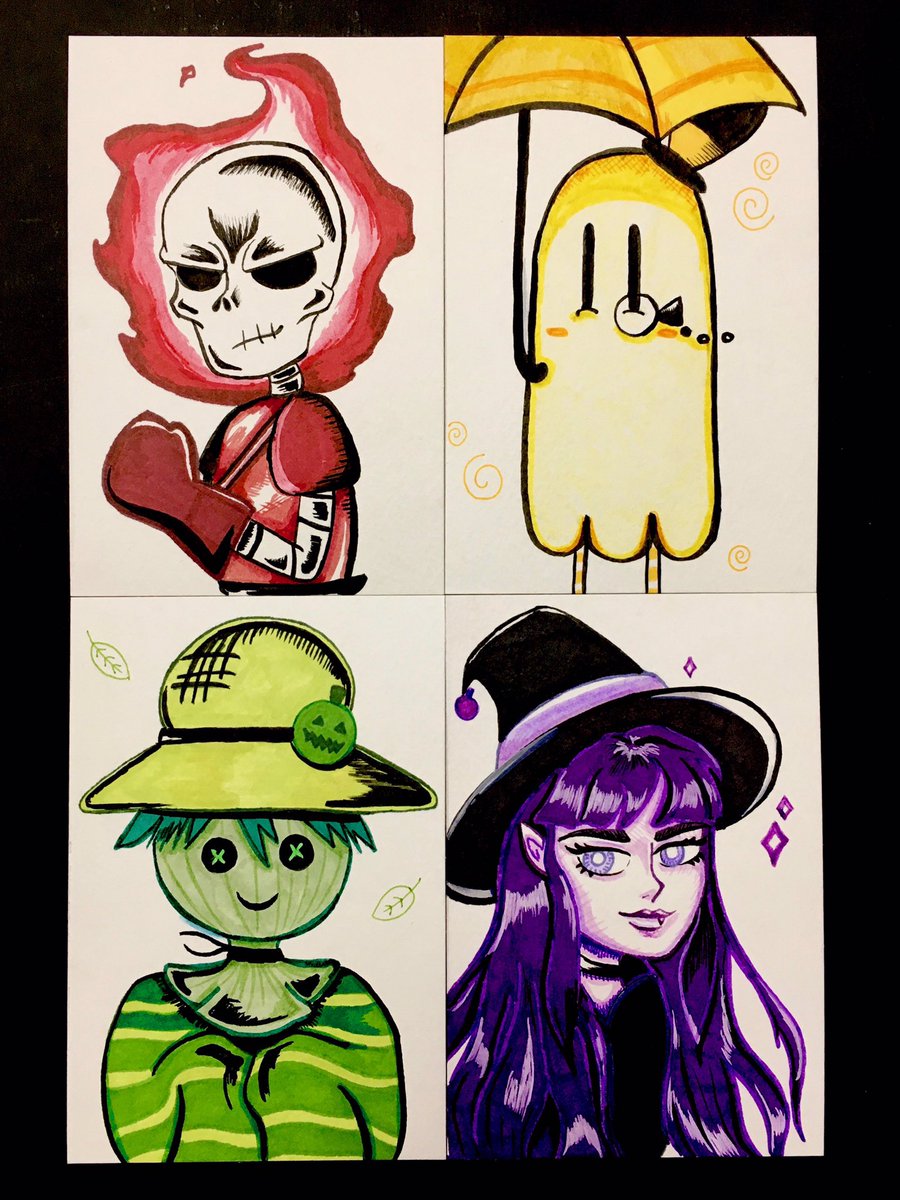 inkplotcomix's tweet photo. We decided to complete the whole #Huevember #holidayhighway set, so here it is! Now featuring someone you haven’t met yet: Patches! Can you guess what job the newest member of The Cozy Lantern team does? #illustration #traditionalart #huevember2020 #characterdesign #inkplot https://t.co/fvGQYjCEaD