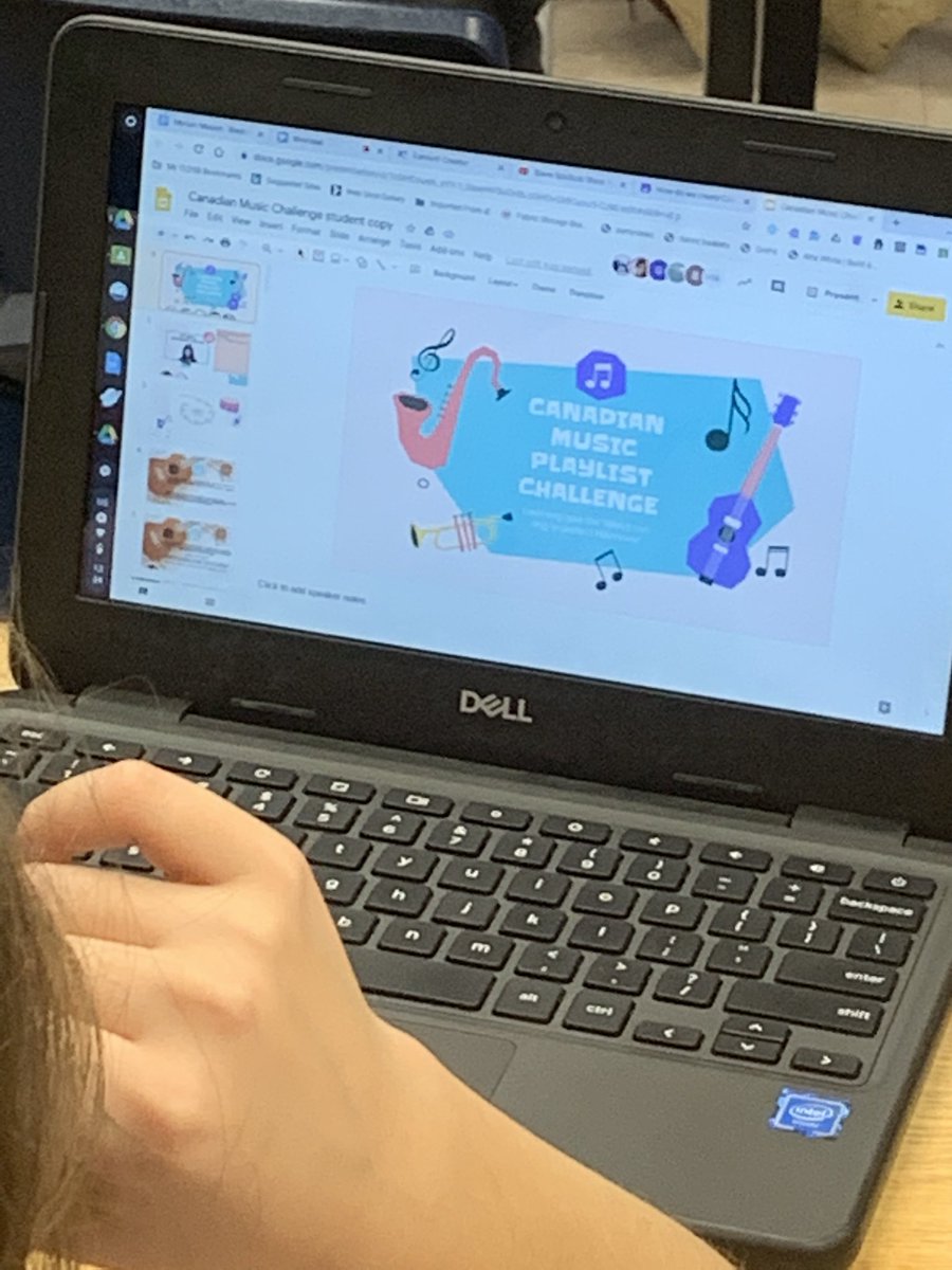infoMariposaES's tweet photo. Grade sixes analyzing samples of Canadian music and generating a list of words that describe being Canadian. A few student responses included:
Canadian music is...
“Proud, thankful, hopeful, we stand for what’s right, brave...”
@bwilrock #tldsblearns @TLDSB_arts https://t.co/qS0pDjE2sO