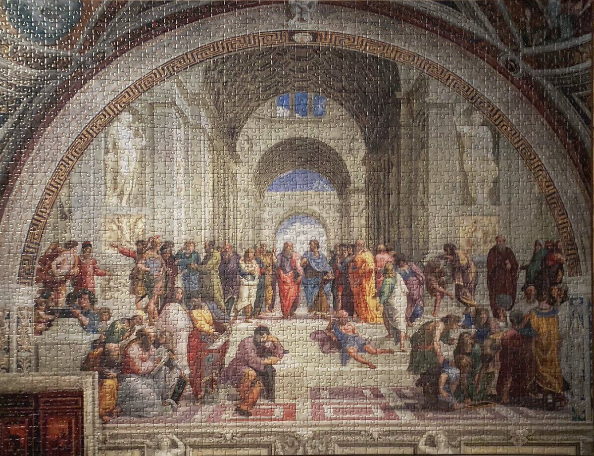 Andrea_82b15's tweet photo. Sapere umano #ScuolaDiAtene #puzzle2000. Cià. https://t.co/R1Qmne5bpt