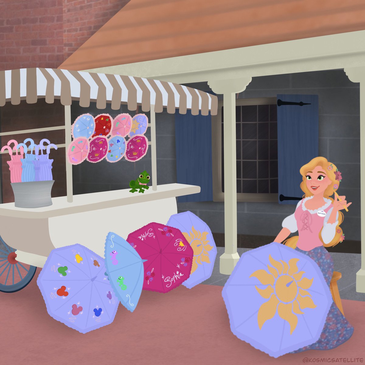 KosmicSatellite's tweet photo. Rapunzel drawing on umbrellas in Liberty Square at Magic Kingdom 🌂✨
.
.
Instagram: https://t.co/W3qZM9nuRr
.
.
#castmember #wdw #disney #wdwcastmember #disneyworld #magickingdom #rapunzel #disneysmagickingdom #disneyartwork #disneycharacter #dcpalumni #disneyartist https://t.co/azog2PiOYz