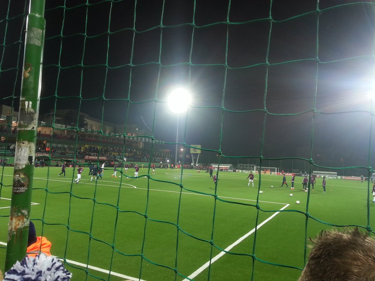 We won again. Making it 100% in the qualifiers. All plans for the Euros next year now begin. It's Coming Home. My last game in the wrong end as well. Took about 37 seconds of the game for the storm troopers to come piling in.