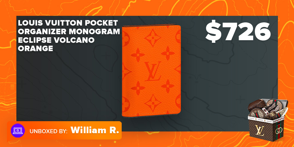 Louis Vuitton Pocket Organizer Monogram Eclipse Volcano OrangeLouis Vuitton  Pocket Organizer Monogram Eclipse Volcano Orange - OFour