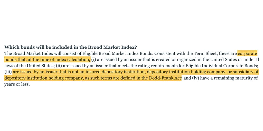 The Fed explicitly stated that COVID relief funds would not help “insured depository institutions”—aka banks. That makes sense, since many of those banks have had record profits during the coronavirus pandemic. And we just bailed them out in 2008-2009. (2/5)