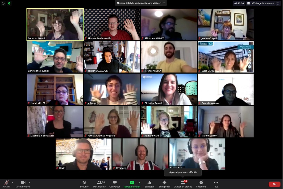 Aunege's tweet photo. Happy smiling people after two intense #DigiEduHack days of #PimpMyCourse! Congratulations to all our participants from Team London and Team Lorraine+
Special shout out to our winners Team Lyon for your great role play game @Lucie_enis @TriSalvadori @sabtartea @jeremy_argusa https://t.co/L7T8IQms7q